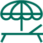 icon with lounge chair and umbrella