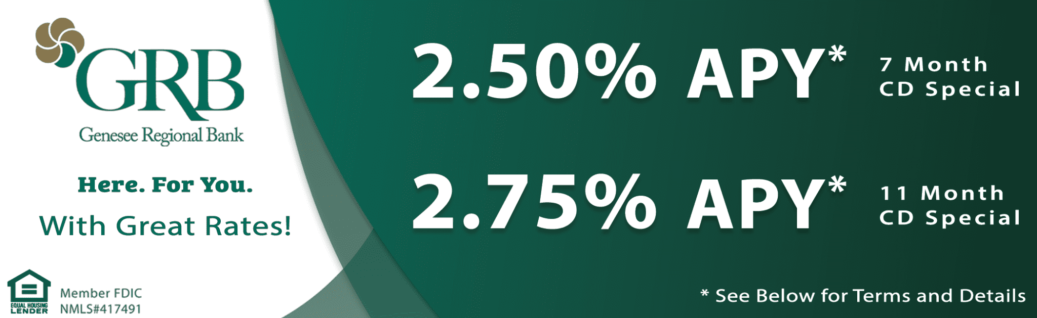 Earn More with Great CD Rates Genesee Regional Bank