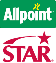 STAR and Allpoint logos stacked