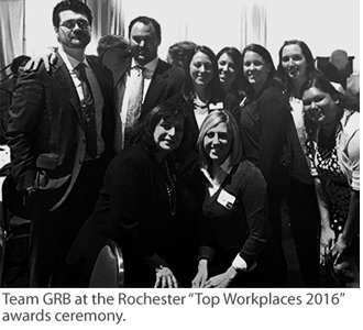 Photo of the GRB team attending the Top Workplaces awards ceremony