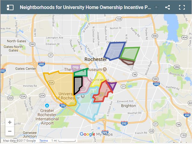 University of Rochester Home Mortgage 3 3 3 program map