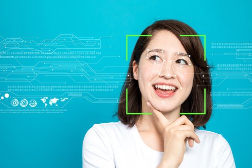 Photo illustration representing facial recognition technology